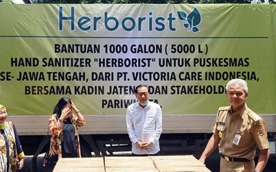 PT Victoria Care Indonesia Salurkan Hand Sanitizer Herborist Kepada Pemerintah Provinsi Jawa Tengah